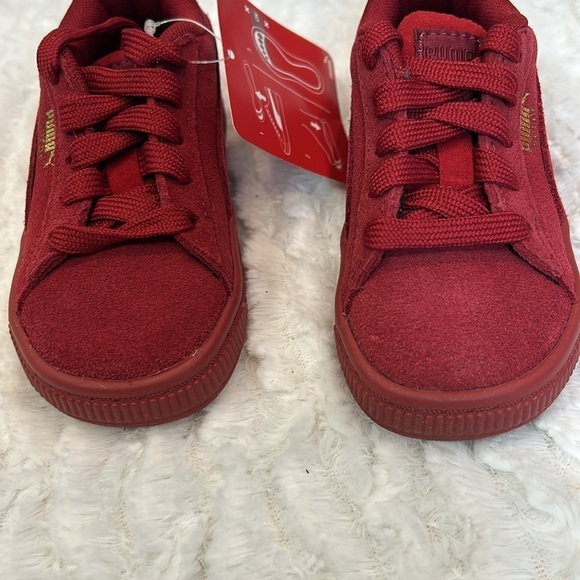 Puma Suede Classic Red Mono Gold Infant Children’s Size 6C US new in box unisex - Picture 5 of 11